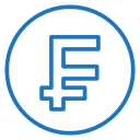 Swiss franc currency icon