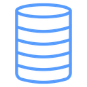 Tall Database Stack Color Outline icon