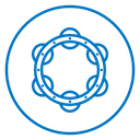Tambourine Color Outline icon
