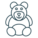 Teddy bear 3 icon
