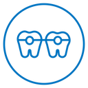 Teeth with braces icon