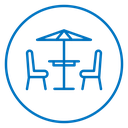 Terrace cafe icon