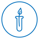 Test tube with plant icon