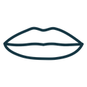 Thin lips icon