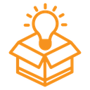 Think out of box idea icon