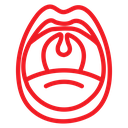 Throat oral mouth icon