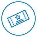 Ticket stub icon