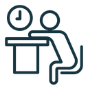 Tired person icon