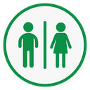 Toilet Restroom Sign Color Outline icon