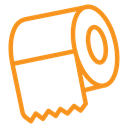 Toilet tissue paper roll icon