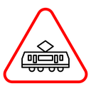 Tram Crossing Sign icon