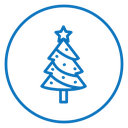 Tree christmas icon