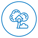 Tree house icon
