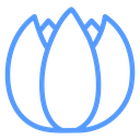 Triple Tulip Bloom Color Outline icon