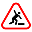 Tripping Hazard Warning Triangle icon