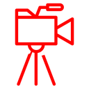 TV Camera Tripod Color Outline icon