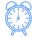 Twin Bell Alarm Clock Color Outline icon