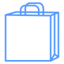 Twisted Handle Bag Color Outline icon