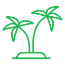 Two Palms Island Color Outline icon