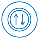 Two way traffic sign icon