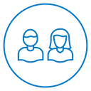 Two Women Portrait Color Outline icon