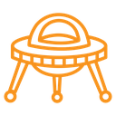 Ufo flying icon