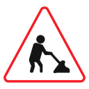 Under construction road sign icon