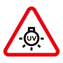 UV light do not look sign icon
