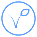 Vegan Leaf Sprout Color Outline icon