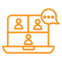 Video chat conference icon