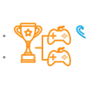 Video game contest Color Outline icon