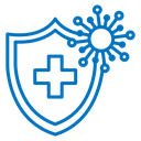 Virus protection shield icon
