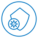 Virus protection shield icon