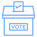 Voting Ballot Box Color Outline icon