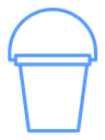 Water bucket Color Outline icon