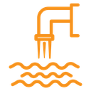 Water supply drain icon