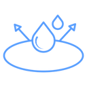 Waterproof Droplet Color Outline icon