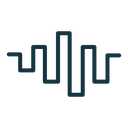 Wave square icon
