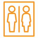 Wc toilet door plate icon