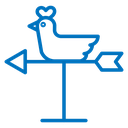 Weather vane Color Outline icon