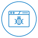 Website Bug Color Outline icon