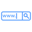 Website Search Bar Color Outline icon