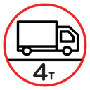 Weight limit traffic sign icon