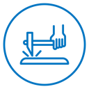 Welding chipping hammer icon