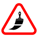 Wet paint sign icon