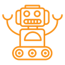 Wheels robot icon