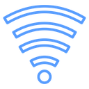 Wifi Signal Waves Color Outline icon