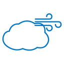 Wind clouds icon