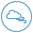 Wind clouds icon