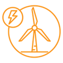 Wind power plant icon